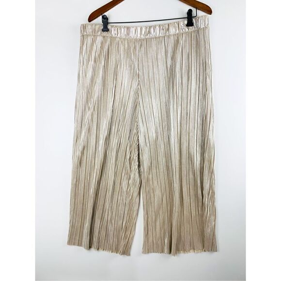 Andrew Marc Women's Marc New York Velour Wide Leg Pants Champagne Color Size XL - Picture 1 of 5